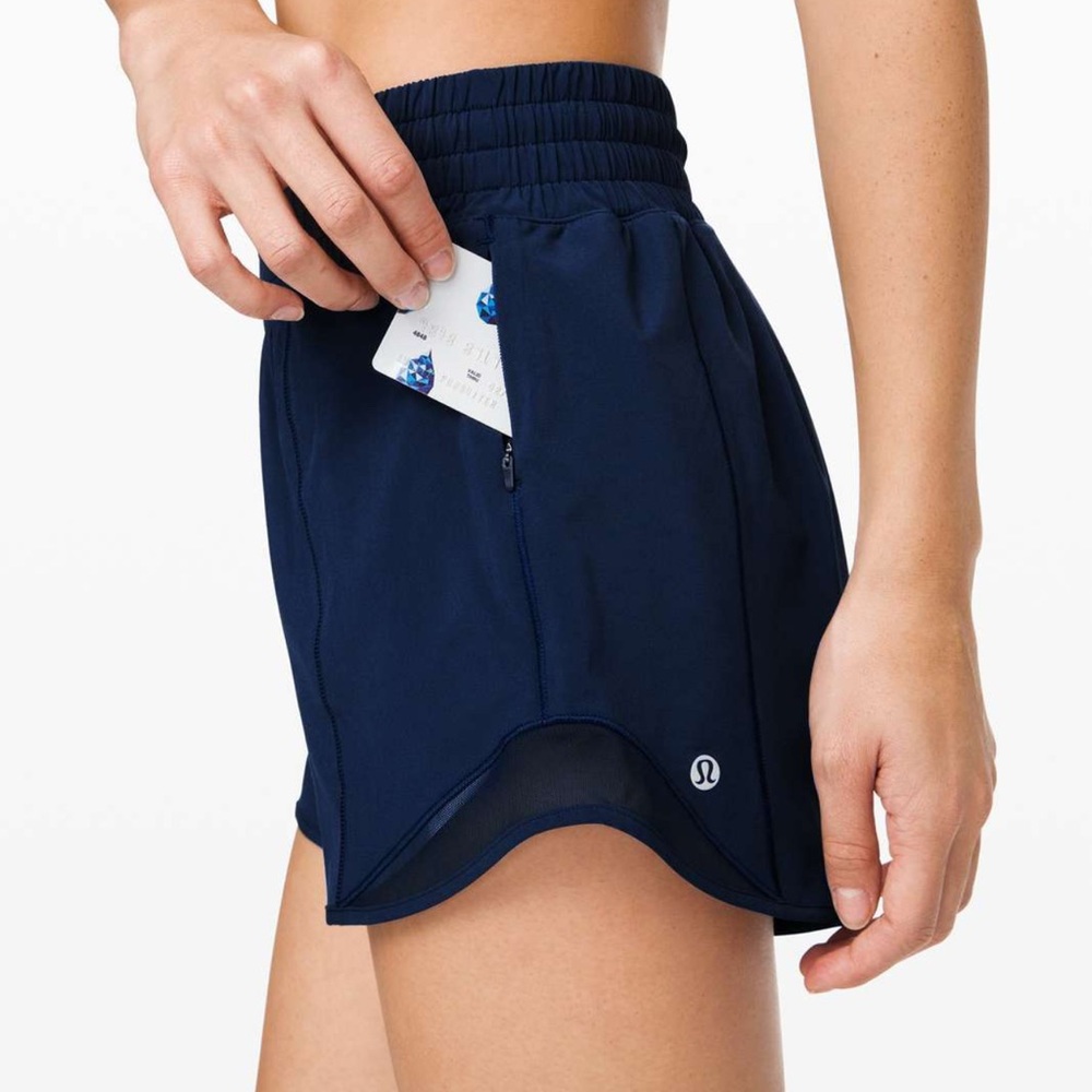 Lululemon Hotty Hot Low Rise  Navy Blue Athletic Shorts